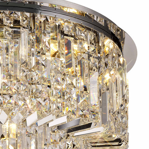 Zula Round Flush Chandelier 8 Light